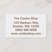 穏やか保ち、クッキーを食べて下さい 名刺 (裏面)