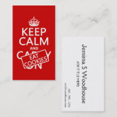 穏やか保ち、クッキーを食べて下さい 名刺 (正面/裏面)