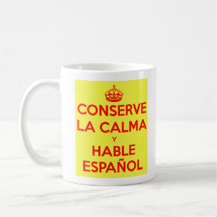 穏やか保ち、スペインのなマグを話して下さい コーヒーマグカップ