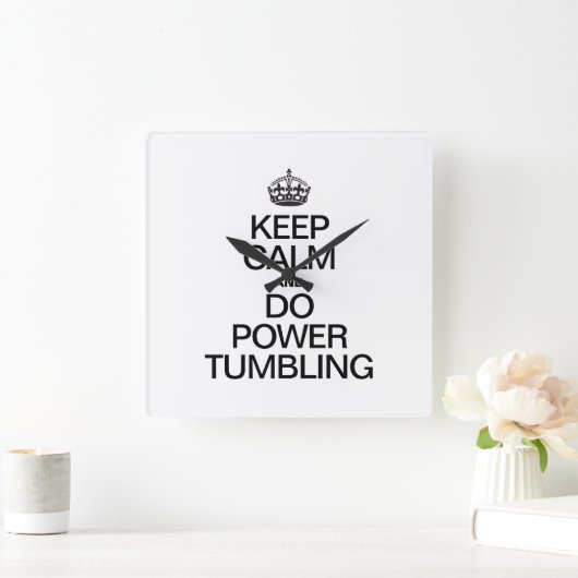 穏やか保ち、タンブリングに動力を与えて下さい スクエア壁時計 (ホーム)