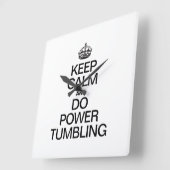 穏やか保ち、タンブリングに動力を与えて下さい スクエア壁時計 (傾斜)