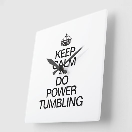 穏やか保ち、タンブリングに動力を与えて下さい スクエア壁時計 (傾斜)