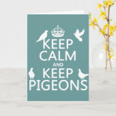 穏やか保ち、ハト-すべての色--を飼って下さい カード (黄色い花)