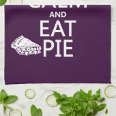 穏やか保ち、パイを食べて下さい キッチンタオル (折り畳み)