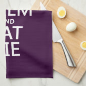 穏やか保ち、パイを食べて下さい キッチンタオル (四つ折り)