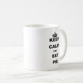 穏やか保ち、パイを食べて下さい コーヒーマグカップ (正面右)