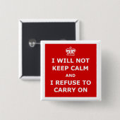 穏やか保ち、パロディを続けていって下さい 缶バッジ (正面&裏面)