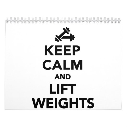 穏やか保ち、ボディービルをやる重量を持ち上げて下さい カレンダー (カバー)