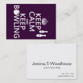 穏やか保ち、ボーリング-すべての色--を保って下さい 名刺 (正面/裏面)