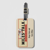 穏やか保ち、マイルを得て下さい ラゲッジタグ (正面縦)