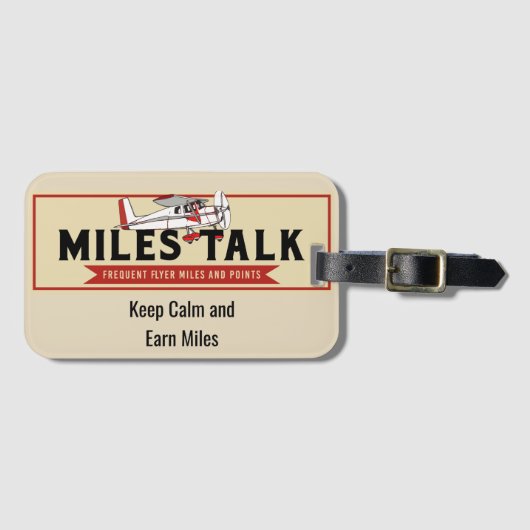 穏やか保ち、マイルを得て下さい ラゲッジタグ (正面横)