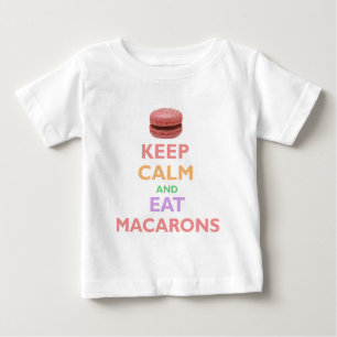 穏やか保ち、マカロンを食べて下さい ベビーTシャツ