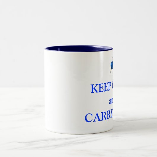 穏やか保ち、ヤーンを運んで下さい ツートーンマグカップ (中央)