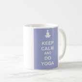 穏やか保ち、ヨガをして下さい コーヒーマグカップ (正面右)