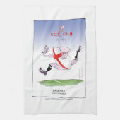 穏やか保ち、ラグビー、贅沢なfernandesを遊んで下さい キッチンタオル (縦)