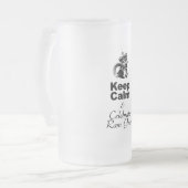 穏やか保ち、ラム年2015年を祝って下さい フロストグラスビールジョッキ (正面左)