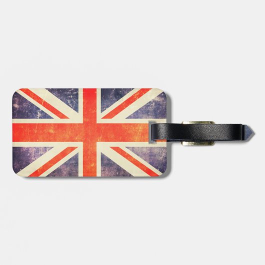 穏やか保ち、ヴィンテージの英国国旗の旗を続けていって下さい ラゲッジタグ (裏面横)