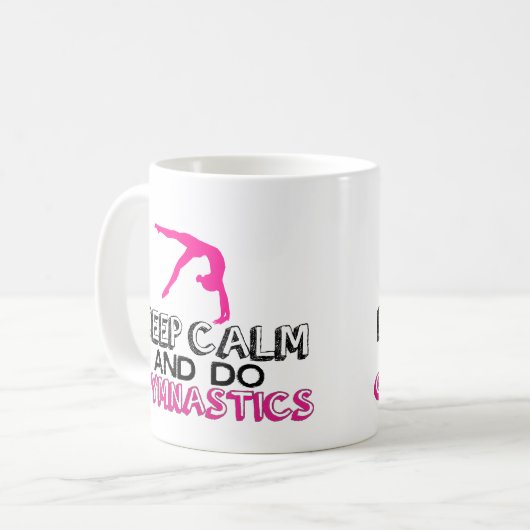 穏やか保ち、体操をして下さい コーヒーマグカップ (正面左)