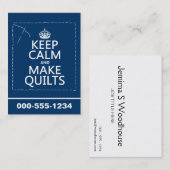 穏やか保ち、作って下さいキルト(すべての色)を 名刺 (正面/裏面)