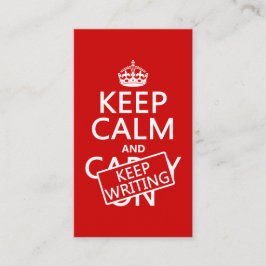 穏やか保ち、執筆を保って下さい 名刺