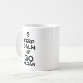 穏やか保ち、基づく栄養物のビーガンビーガンの植物によって行って下さい コーヒーマグカップ (正面左)