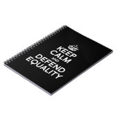 穏やか保ち、平等を守って下さい ノートブック (左側)