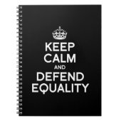 穏やか保ち、平等を守って下さい ノートブック (正面)