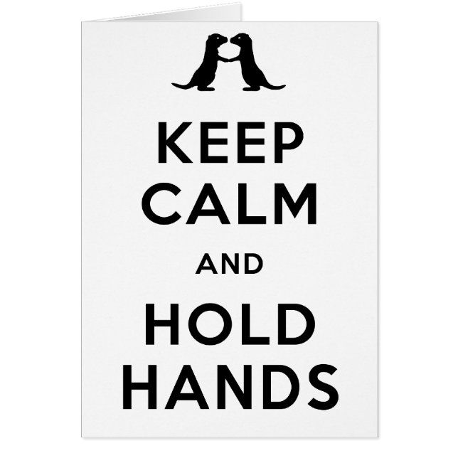 穏やか保ち、握って下さい手(手を握っているカワウソ)を (正面)