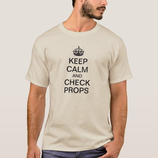 穏やか保ち、支柱を点検して下さい Tシャツ (正面)
