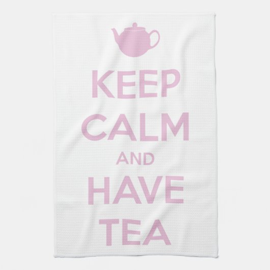 穏やか保ち、白の茶ピンクを持って下さい キッチンタオル (縦)