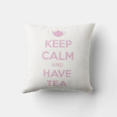 穏やか保ち、白の茶ピンクを持って下さい クッション (裏面)