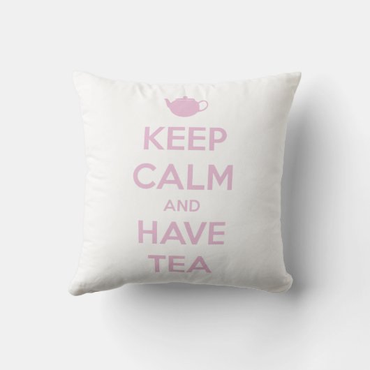 穏やか保ち、白の茶ピンクを持って下さい クッション (裏面)