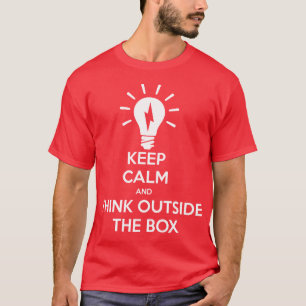 穏やか保ち、箱の外で考えて下さい Tシャツ