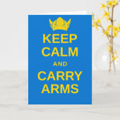 穏やか保ち、腕のスウェーデンのバイキングNotecardを運んで下さい カード (黄色い花)