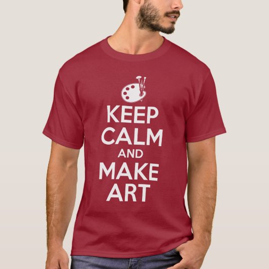 穏やか保ち、芸術を作って下さい Tシャツ (正面)