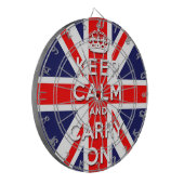 穏やか保ち、英国国旗の旗を続けていって下さい ダーツボード (正面左)