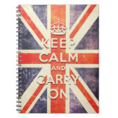 穏やか保ち、英国国旗の旗を続けていって下さい ノートブック (正面)