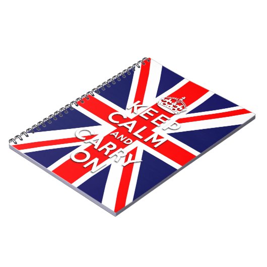 穏やか保ち、英国国旗の旗を続けていって下さい ノートブック (左側)