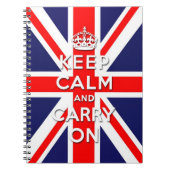 穏やか保ち、英国国旗の旗を続けていって下さい ノートブック (正面)