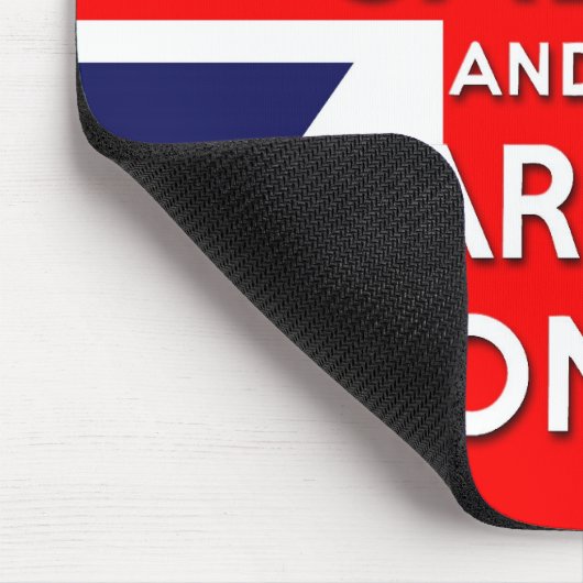 穏やか保ち、英国国旗の旗を続けていって下さい マウスパッド (コーナー)