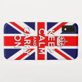 穏やか保ち、英国国旗の旗を続けていって下さい Case-Mate iPhoneケース (裏面(横))