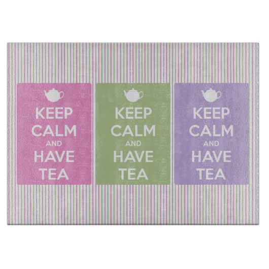 穏やか保ち、茶コラージュを持って下さい カッティングボード (正面)