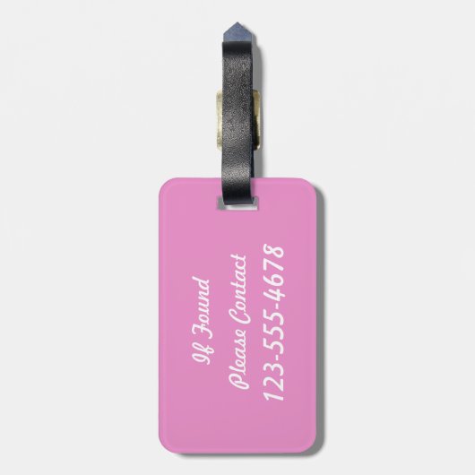 穏やか保ち、茶ピンクを持って下さい ラゲッジタグ (裏面縦)