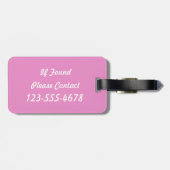 穏やか保ち、茶ピンクを持って下さい ラゲッジタグ (裏面横)