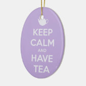 穏やか保ち、茶ラベンダーのオーナメントを持って下さい セラミックオーナメント (左)