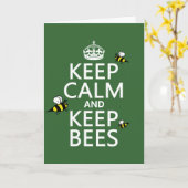 穏やか保ち、蜂-すべての色--を飼って下さい カード (黄色い花)