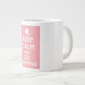 穏やか保ち、買物をするマグ行って下さい ジャンボコーヒーマグカップ (正面右)