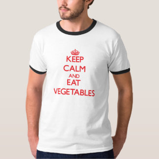 穏やか保ち、野菜を食べて下さい Tシャツ