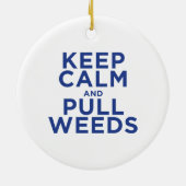 穏やか保ち、雑草を引っ張って下さい セラミックオーナメント (裏面)