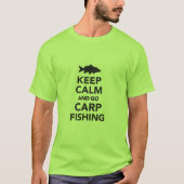 "穏やか保ち、魚釣りコイの"のTシャツ行って下さい Tシャツ (正面)
